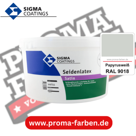 SIGMA Seidenlatex kaufen bei Proma Farben RAL 9018 Papyrusweiß