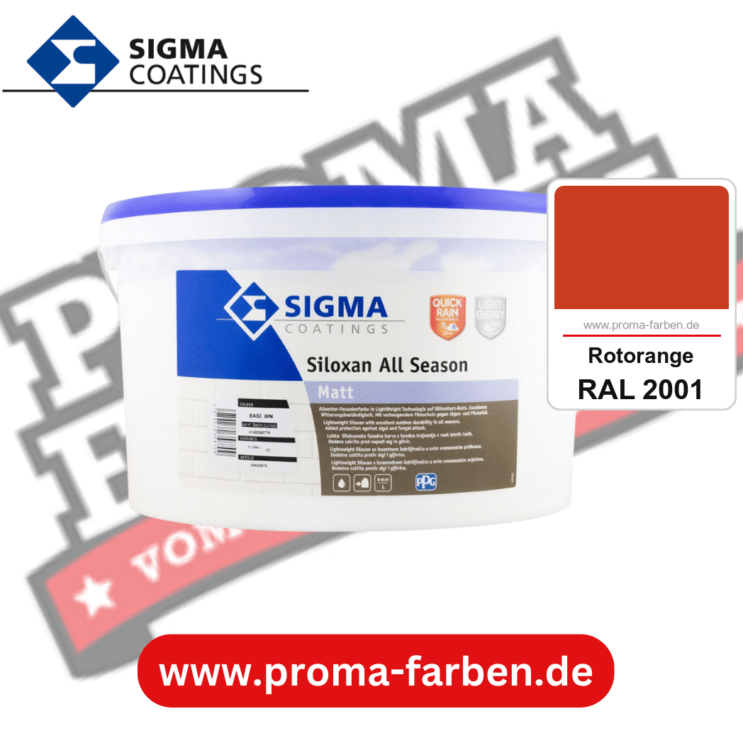 SIGMA Siloxan All Season kaufen bei Proma Farben RAL 2001 Rotorange
