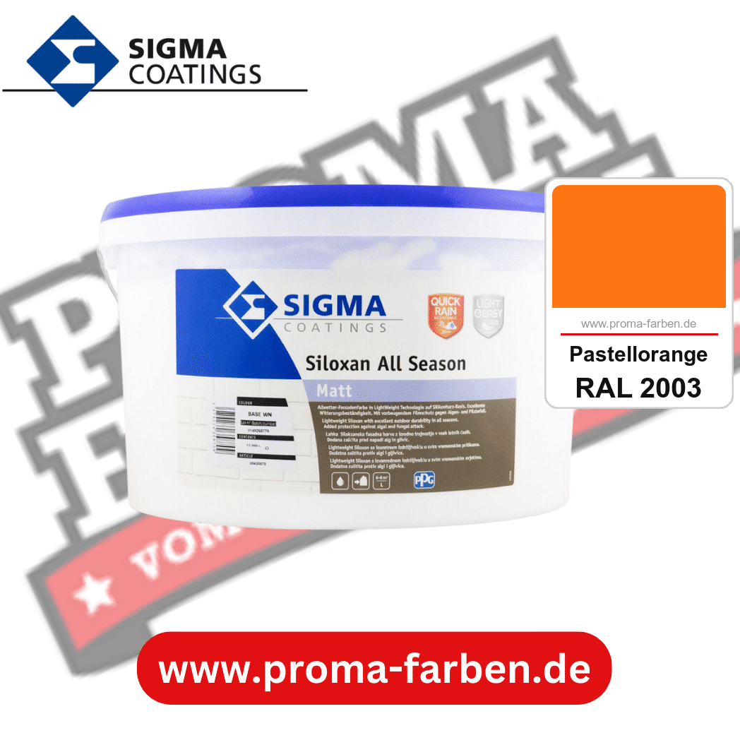 SIGMA Siloxan All Season kaufen bei Proma Farben RAL 2003 Pastellorange