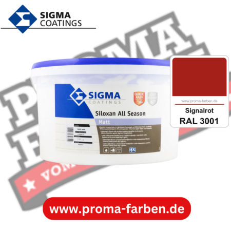 SIGMA Siloxan All Season kaufen bei Proma Farben RAL 3001 Signalrot