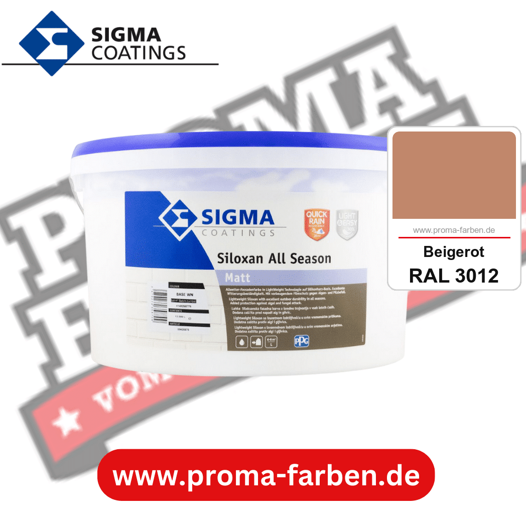 SIGMA Siloxan All Season kaufen bei Proma Farben RAL 3012 Beigerot