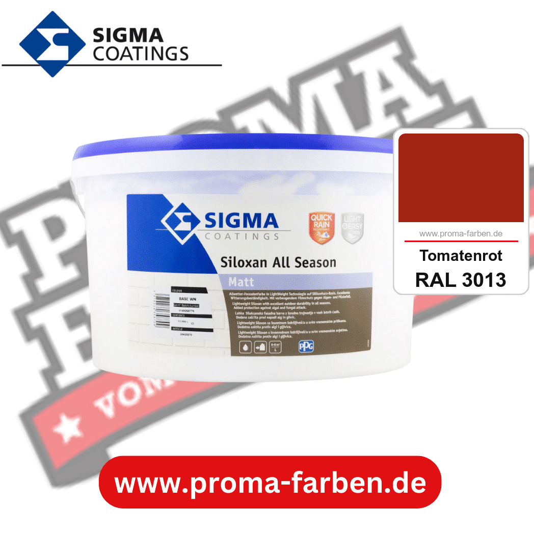 SIGMA Siloxan All Season kaufen bei Proma Farben RAL 3013 Tomatenrot