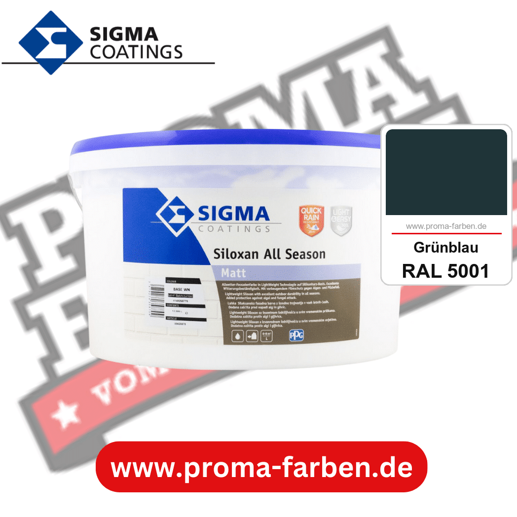 SIGMA Siloxan All Season kaufen bei Proma Farben RAL 5001 Grünblau