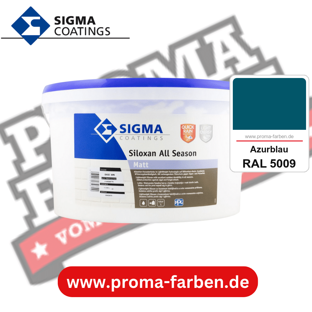 SIGMA Siloxan All Season kaufen bei Proma Farben RAL 5009 Azurblau