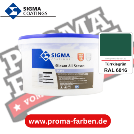 SIGMA Siloxan All Season kaufen bei Proma Farben RAL 6016 Türrkisgrün