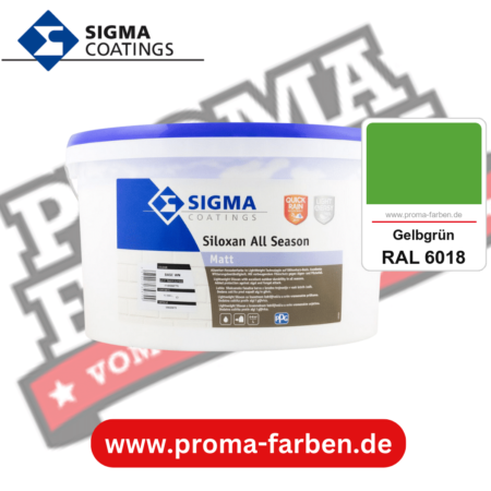 SIGMA Siloxan All Season kaufen bei Proma Farben RAL 6018 Gelbgrün