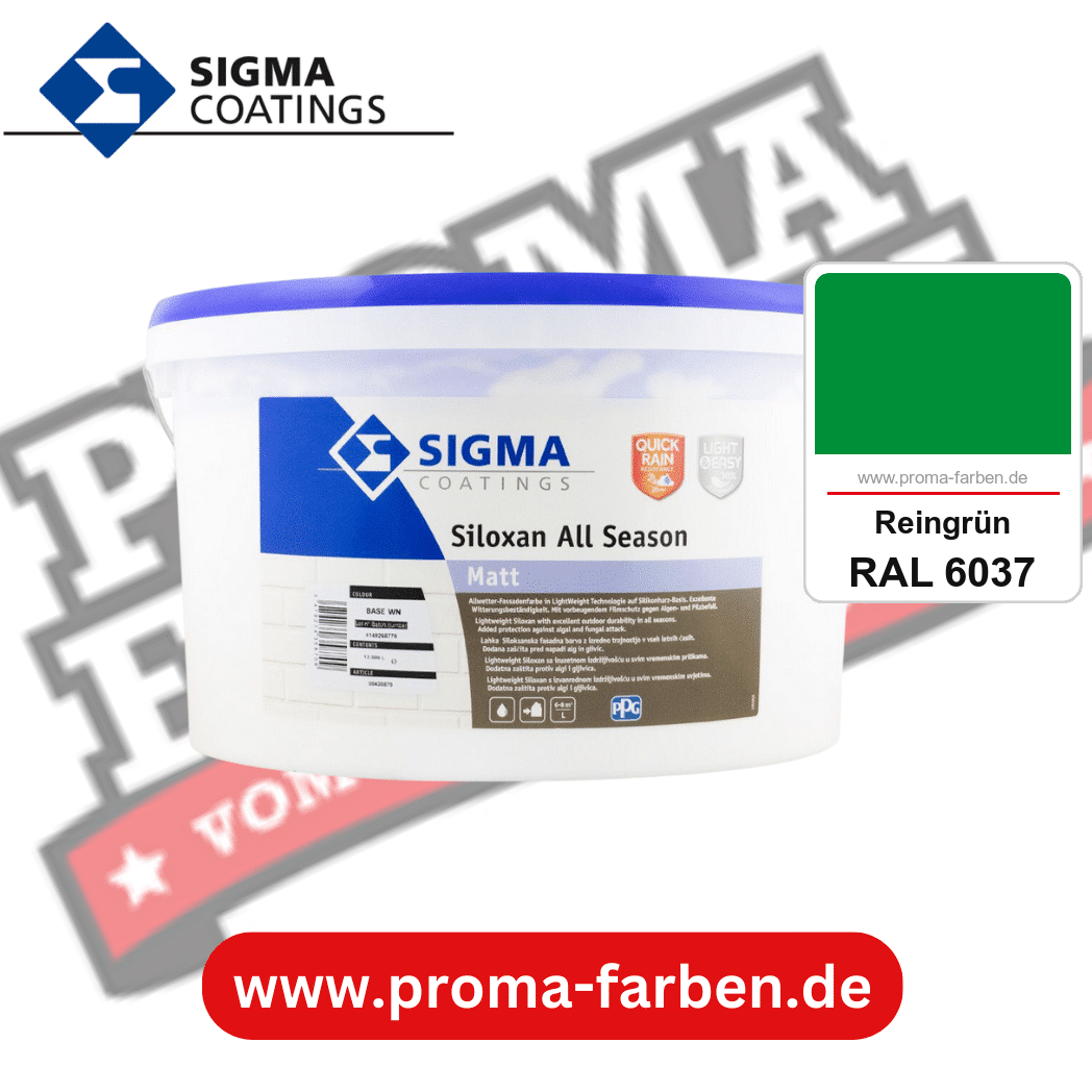 SIGMA Siloxan All Season kaufen bei Proma Farben RAL 6037 Reingrün