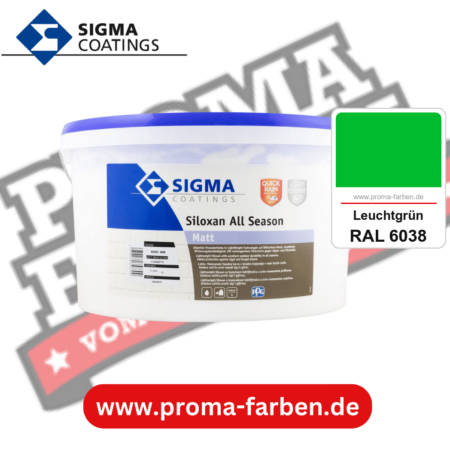 SIGMA Siloxan All Season kaufen bei Proma Farben RAL 6038 Leuchtgrün