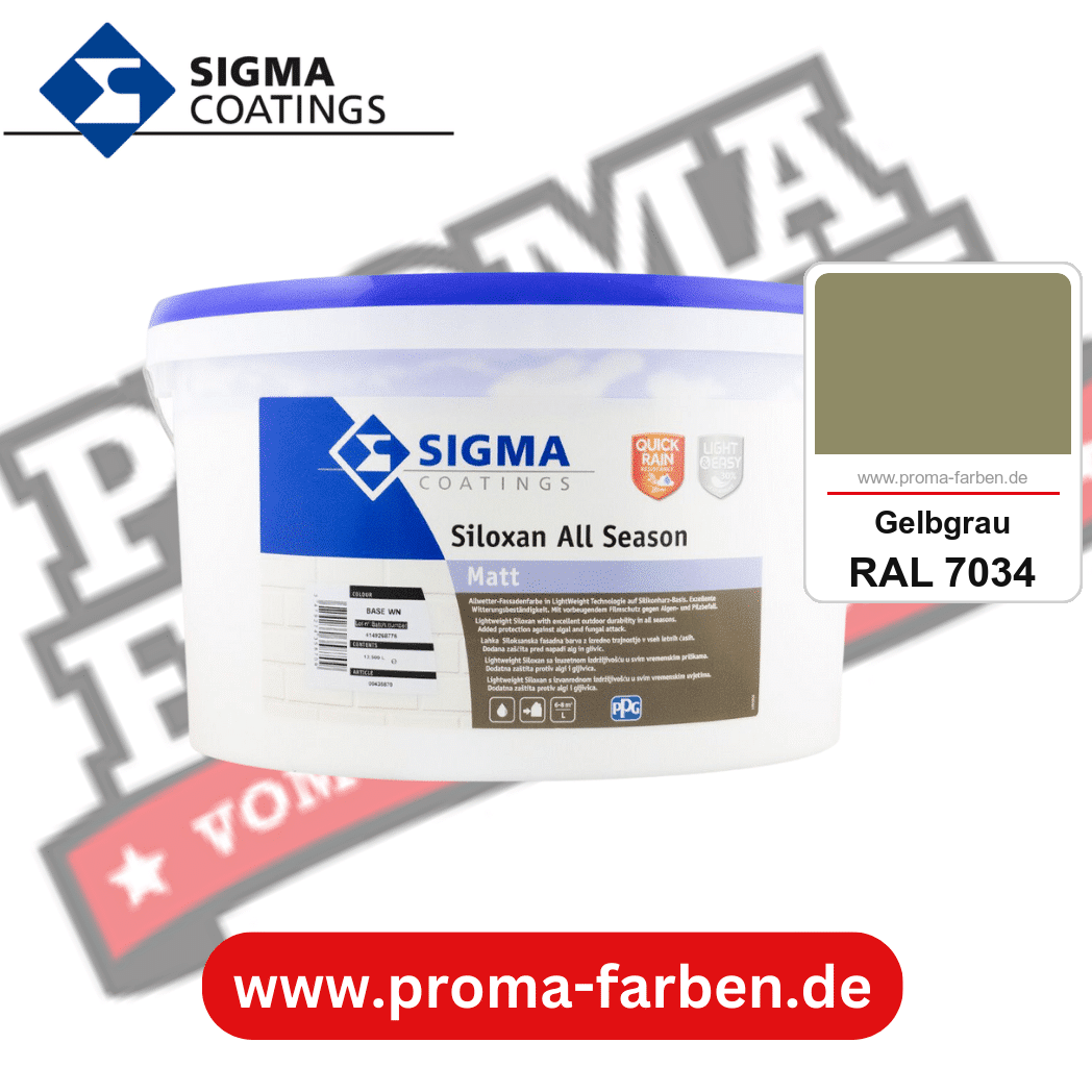 SIGMA Siloxan All Season kaufen bei Proma Farben RAL 7034 Gelbgrau