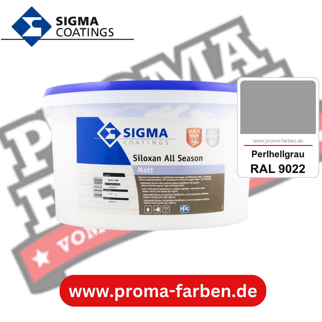 SIGMA Siloxan All Season kaufen bei Proma Farben RAL 9022 Perlhellgrau