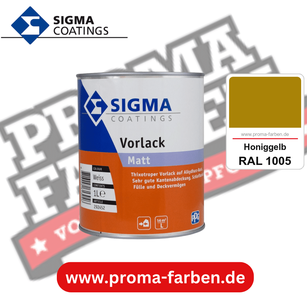 SIGMA Vorlack Aqua kaufen bei Proma Farben RAL 1005 Honiggelb