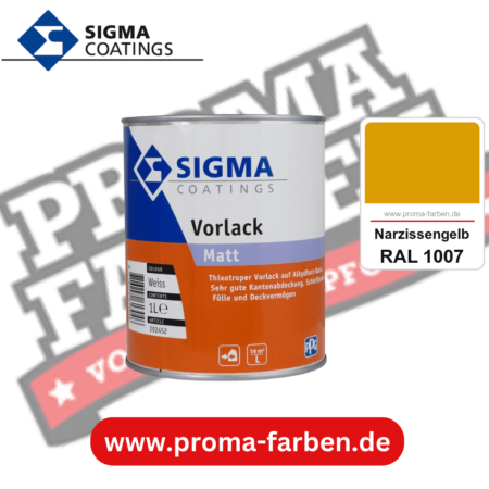 SIGMA Vorlack Aqua kaufen bei Proma Farben RAL 1007 Narzissengelb