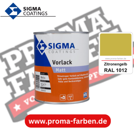 SIGMA Vorlack Aqua kaufen bei Proma Farben RAL 1012 Zitronengelb
