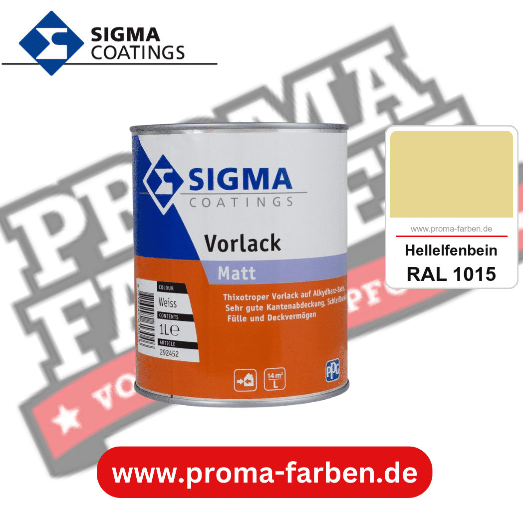 SIGMA Vorlack Aqua kaufen bei Proma Farben RAL 1015 Hellelfenbein