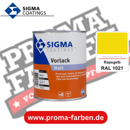 SIGMA Vorlack Aqua kaufen bei Proma Farben RAL 1021 Rapsgelb