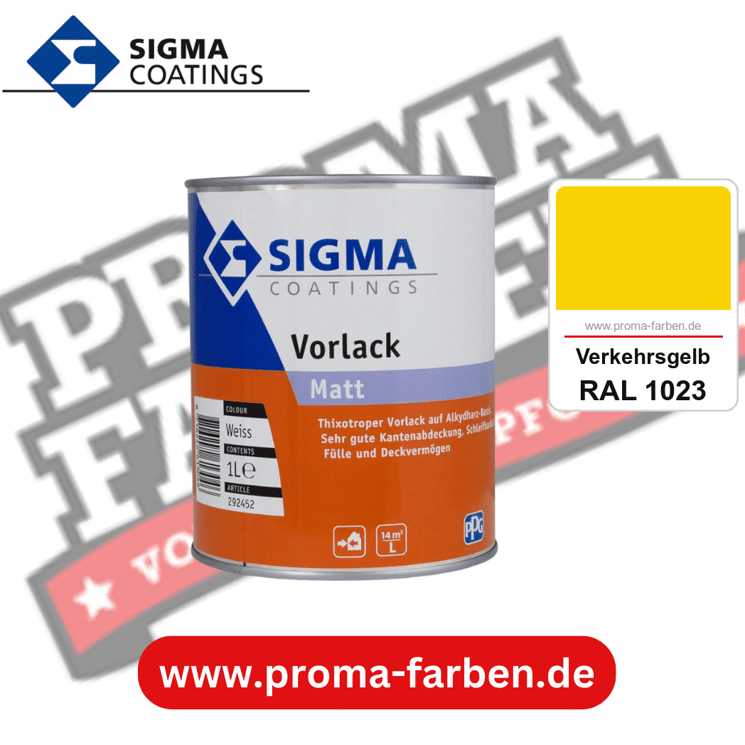 SIGMA Vorlack Aqua kaufen bei Proma Farben RAL 1023 Verkehrsgelb