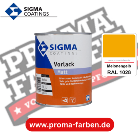 SIGMA Vorlack Aqua kaufen bei Proma Farben RAL 1028 Melonengelb