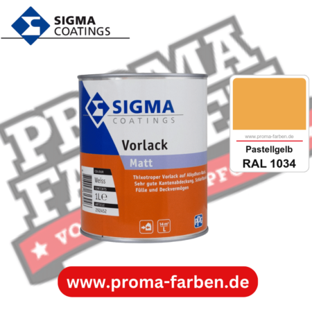 SIGMA Vorlack Aqua kaufen bei Proma Farben RAL 1034 Pastellgelb
