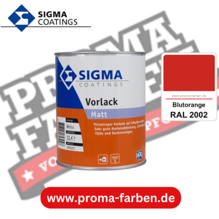 SIGMA Vorlack Aqua kaufen bei Proma Farben RAL 2002 Blutorange