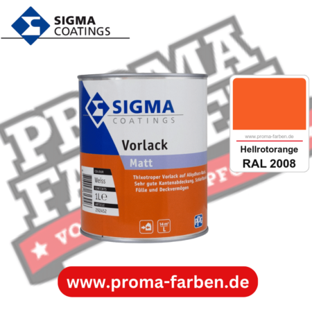 SIGMA Vorlack Aqua kaufen bei Proma Farben RAL 2008 Hellrotorange