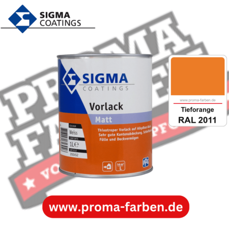 SIGMA Vorlack Aqua kaufen bei Proma Farben RAL 2011 Tieforange