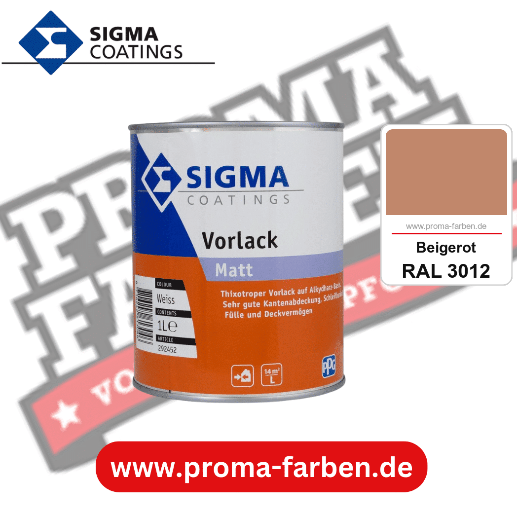 SIGMA Vorlack Aqua kaufen bei Proma Farben RAL 3012 Beigerot