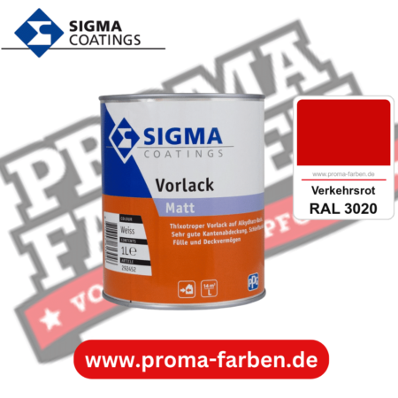 SIGMA Vorlack Aqua kaufen bei Proma Farben RAL 3020 Verkehrsrot