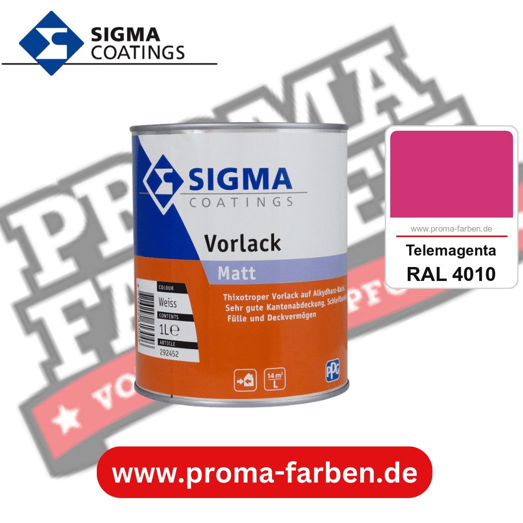 SIGMA Vorlack Aqua kaufen bei Proma Farben RAL 4010 Telemagenta