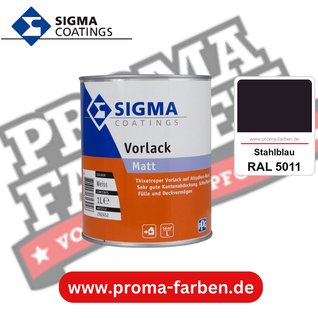 SIGMA Vorlack Aqua kaufen bei Proma Farben RAL 5011 Stahlblau