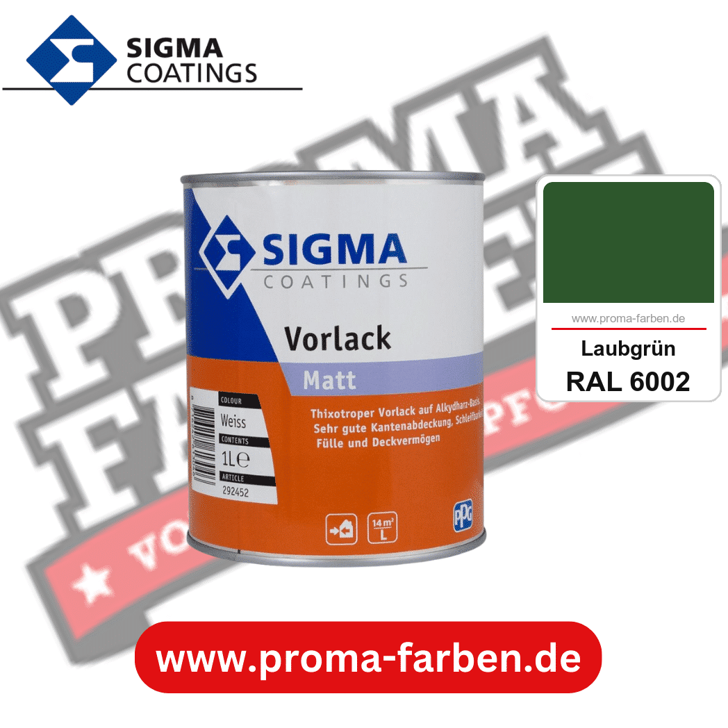 SIGMA Vorlack Aqua kaufen bei Proma Farben RAL 6002 Laubgrün