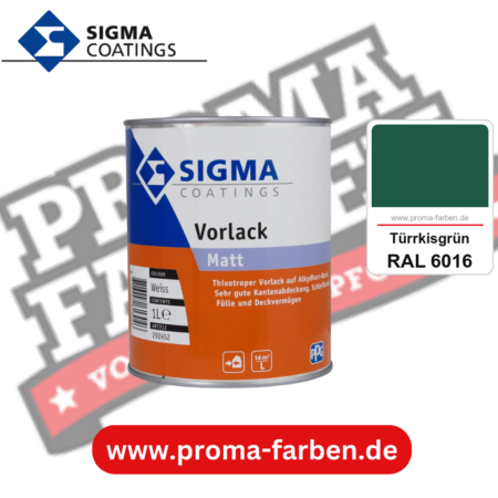 SIGMA Vorlack Aqua kaufen bei Proma Farben RAL 6016 Türrkisgrün
