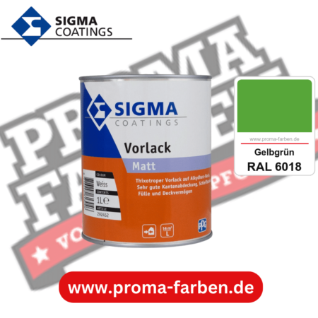SIGMA Vorlack Aqua kaufen bei Proma Farben RAL 6018 Gelbgrün