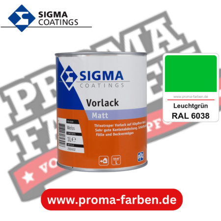 SIGMA Vorlack Aqua kaufen bei Proma Farben RAL 6038 Leuchtgrün