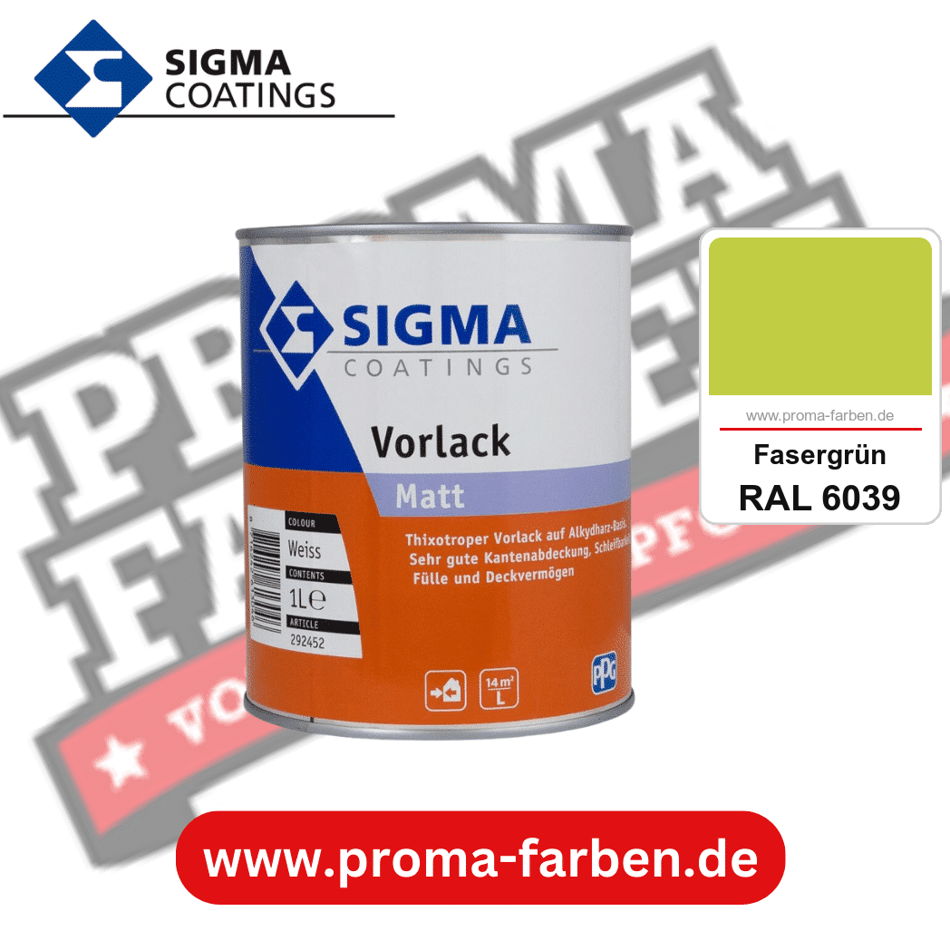 SIGMA Vorlack Aqua kaufen bei Proma Farben RAL 6039 Fasergrün