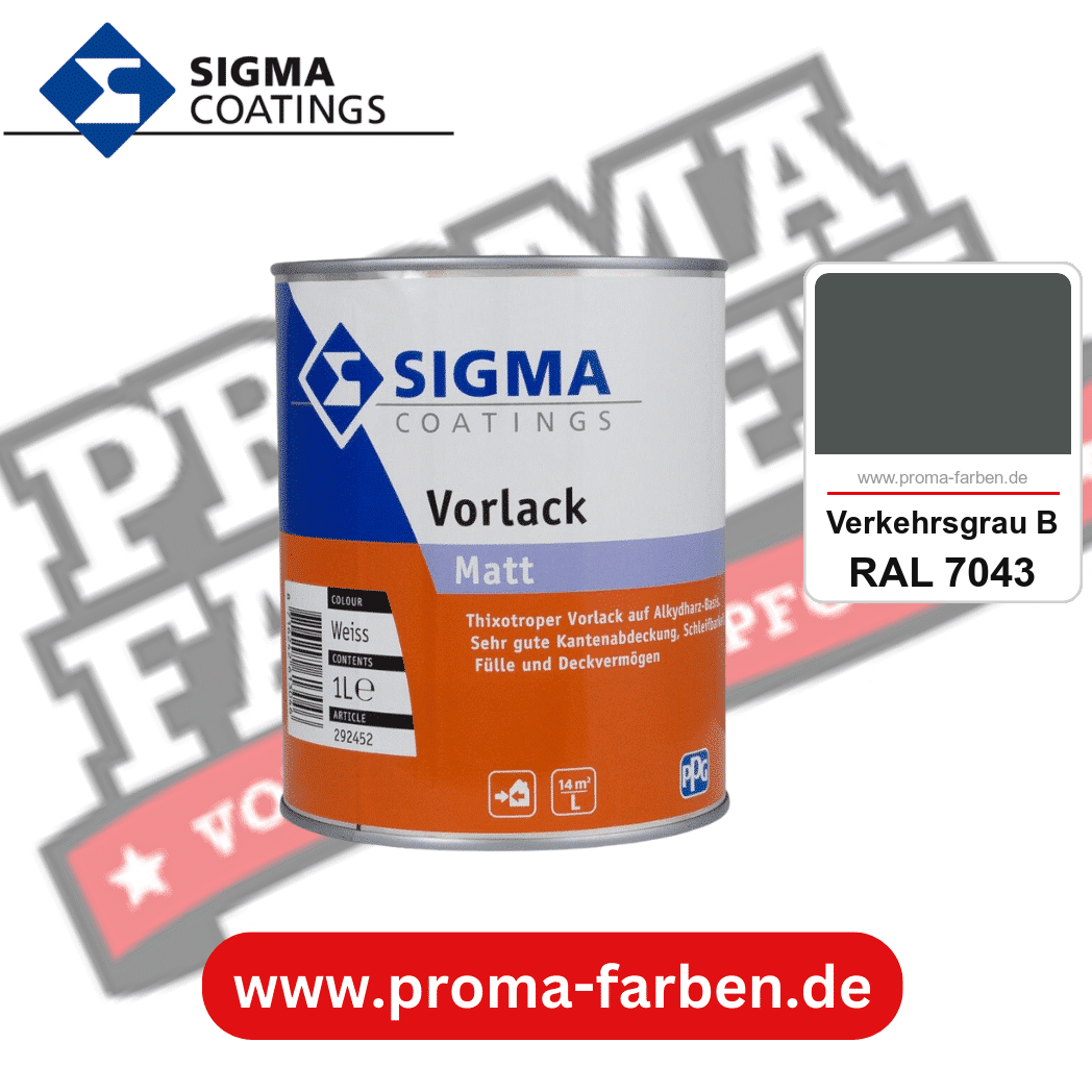 SIGMA Vorlack Aqua kaufen bei Proma Farben RAL 7043 Verkehrsgrau B