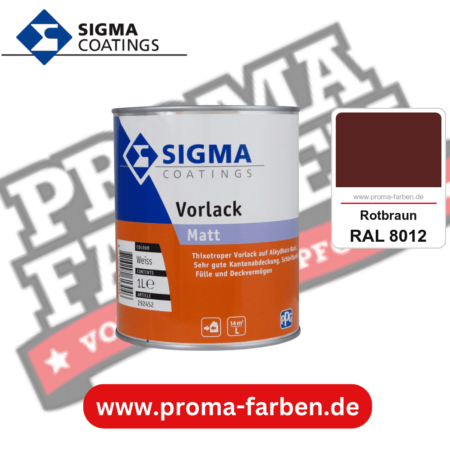 SIGMA Vorlack Aqua kaufen bei Proma Farben RAL 8012 Rotbraun
