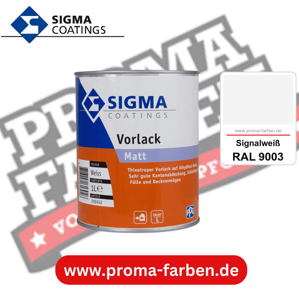 SIGMA Vorlack Aqua kaufen bei Proma Farben RAL 9003 Signalweiß