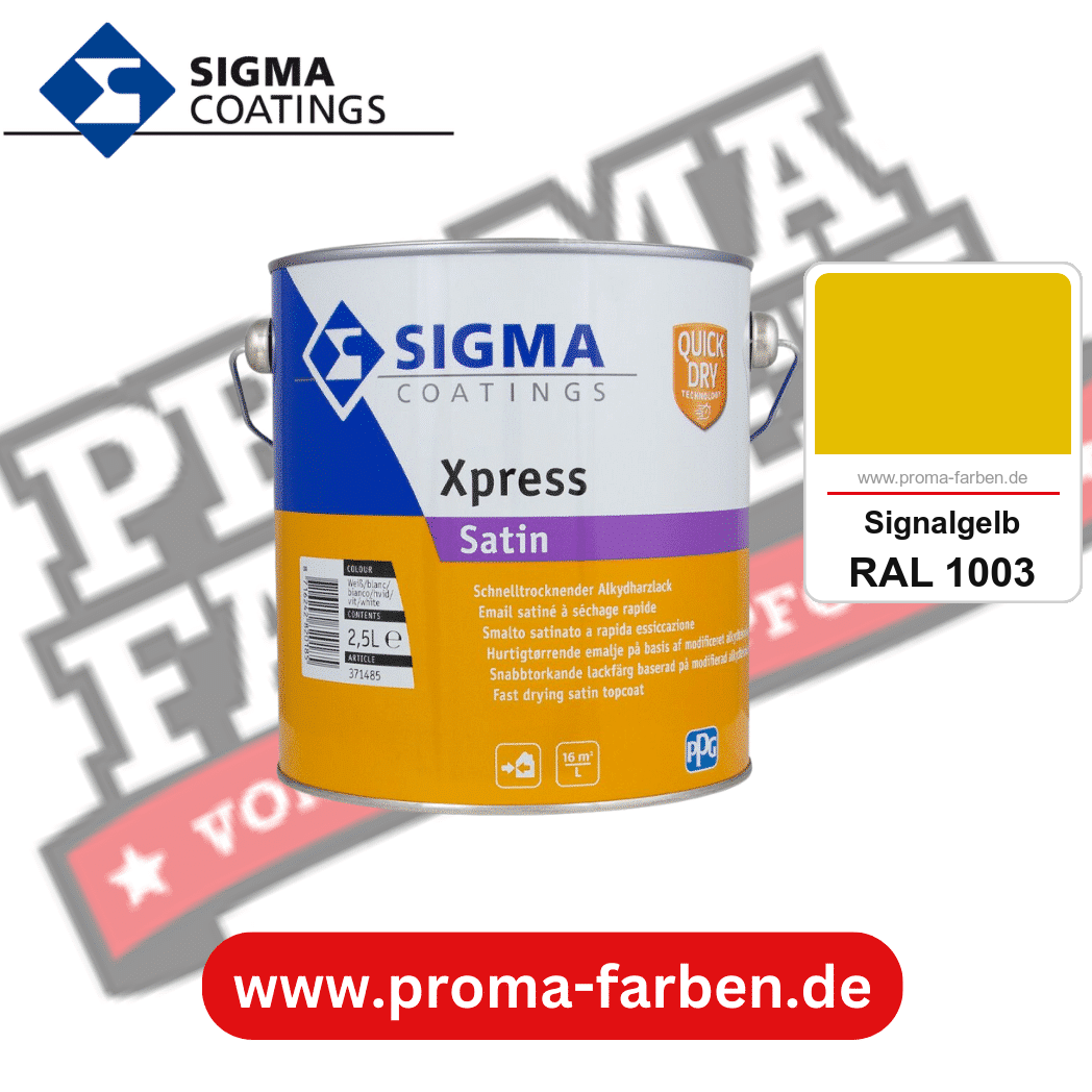 SIGMA Xpress Satin kaufen bei Proma Farben RAL 1003 Signalgelb