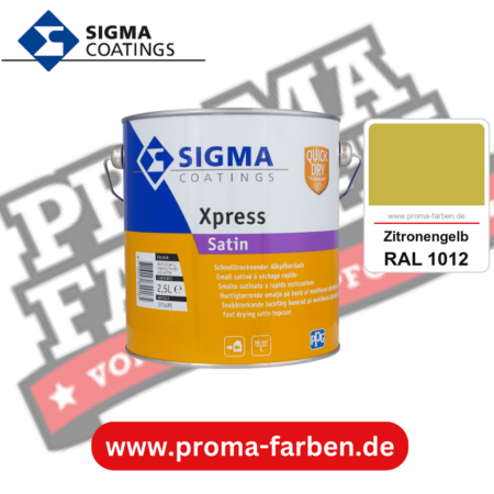 SIGMA Xpress Satin kaufen bei Proma Farben RAL 1012 Zitronengelb