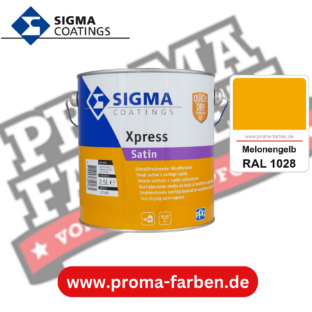 SIGMA Xpress Satin kaufen bei Proma Farben RAL 1028 Melonengelb