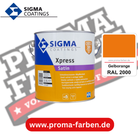SIGMA Xpress Satin kaufen bei Proma Farben RAL 2000 Gelborange