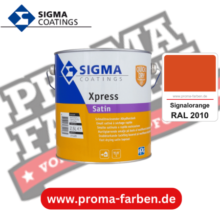 SIGMA Xpress Satin kaufen bei Proma Farben RAL 2010 Signalorange