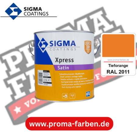SIGMA Xpress Satin kaufen bei Proma Farben RAL 2011 Tieforange