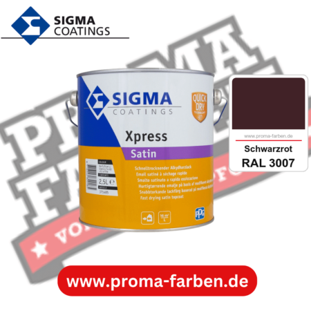 SIGMA Xpress Satin kaufen bei Proma Farben RAL 3007 Schwarzrot