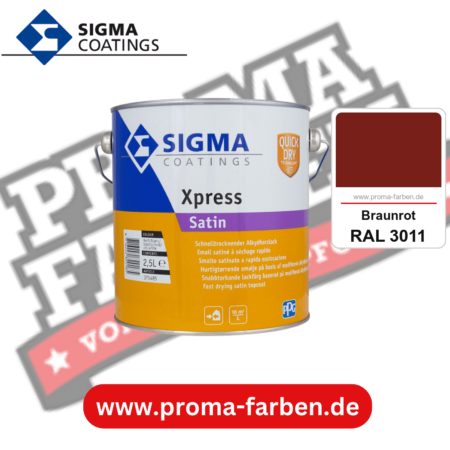 SIGMA Xpress Satin kaufen bei Proma Farben RAL 3011 Braunrot