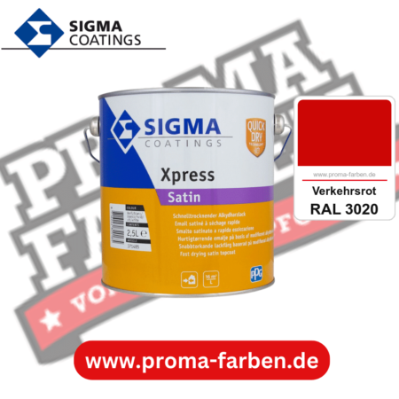 SIGMA Xpress Satin kaufen bei Proma Farben RAL 3020 Verkehrsrot