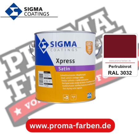 SIGMA Xpress Satin kaufen bei Proma Farben RAL 3032 Perlrubinrot