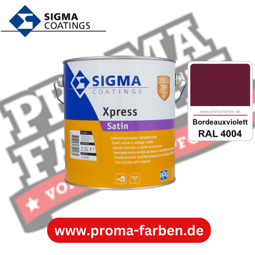 SIGMA Xpress Satin kaufen bei Proma Farben RAL 4004 Bordeauxviolett