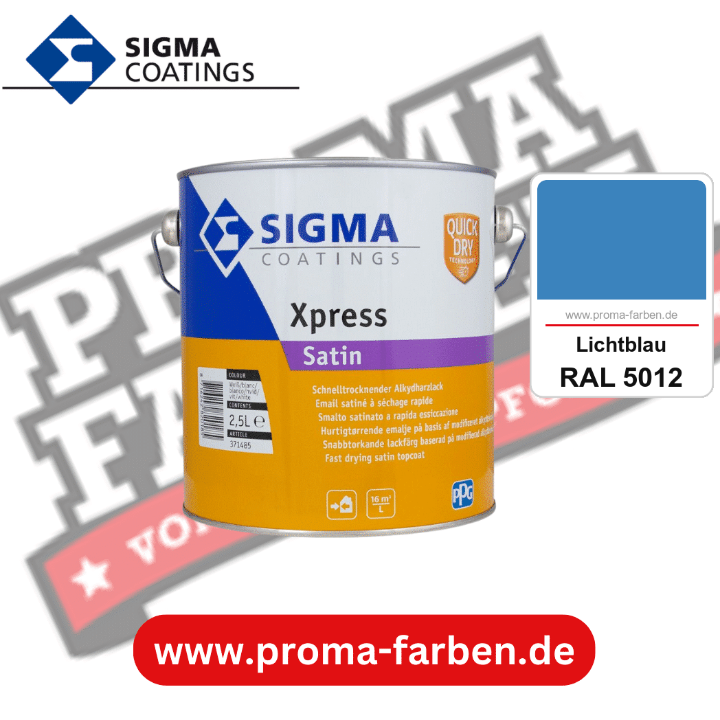 SIGMA Xpress Satin kaufen bei Proma Farben RAL 5012 Lichtblau