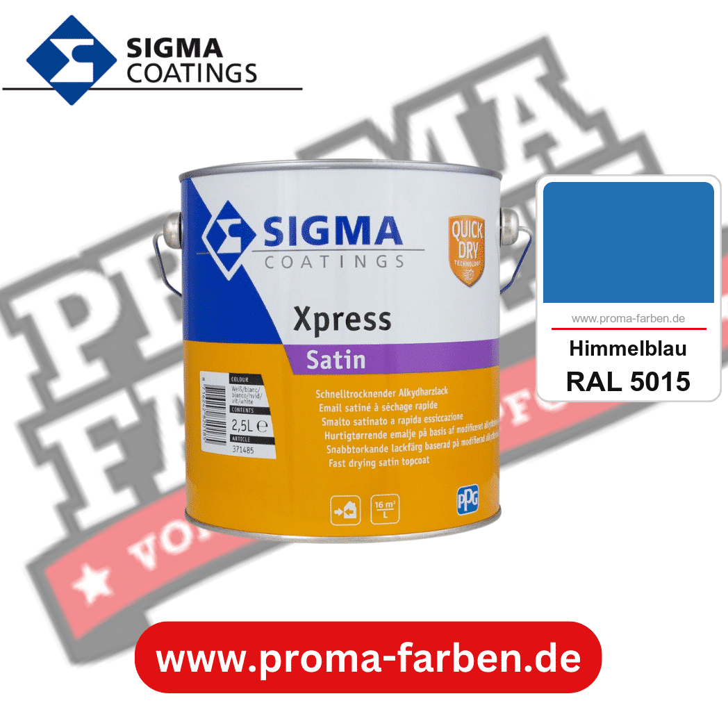 SIGMA Xpress Satin kaufen bei Proma Farben RAL 5015 Himmelblau